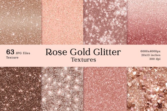 63 Rose Gold Glitter Textures for Luxurious Designs