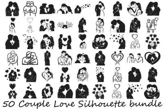 Capturing Romance: The Versatile Couple Love Silhouette Bundle