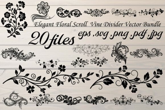 Elegant Floral Scroll Vine Dividers for Timeless Design