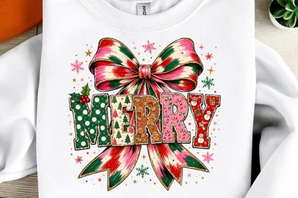 Glitter Coquette Merry Christmas Sublima: Festive Design Magic