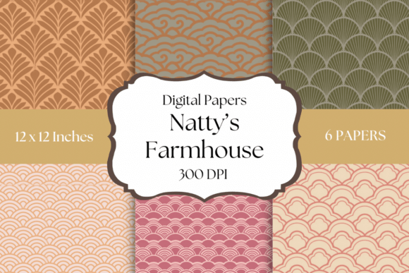 Natty’s Farmhouse Digital Papers: Rustic Charm for Every Project