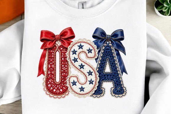 Preppy 4th of July PNG: A Coquette USA Digital Design