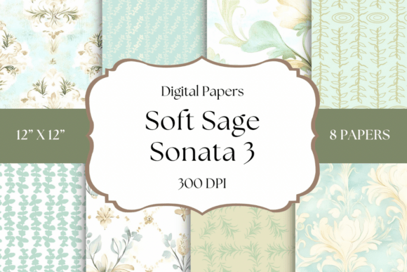 Soft Sage Sonata 3: Timeless Digital Papers for Elegant Projects
