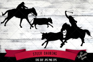 Steer Daubing, Rodeo, Cowboy: Authentic Western Design Assets