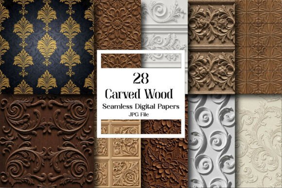 The Rustic Charm of Carved Wood Digital Paper for Modern Creators
