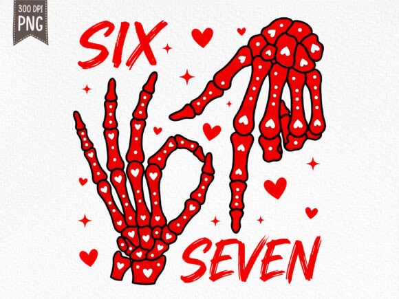 Trendy Six Seven Skeleton Valentine PNG: A Designer's Love Story